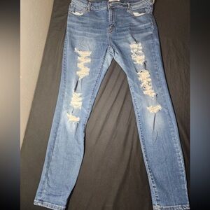 PacSun Ripped Blue Skinny Jeans
